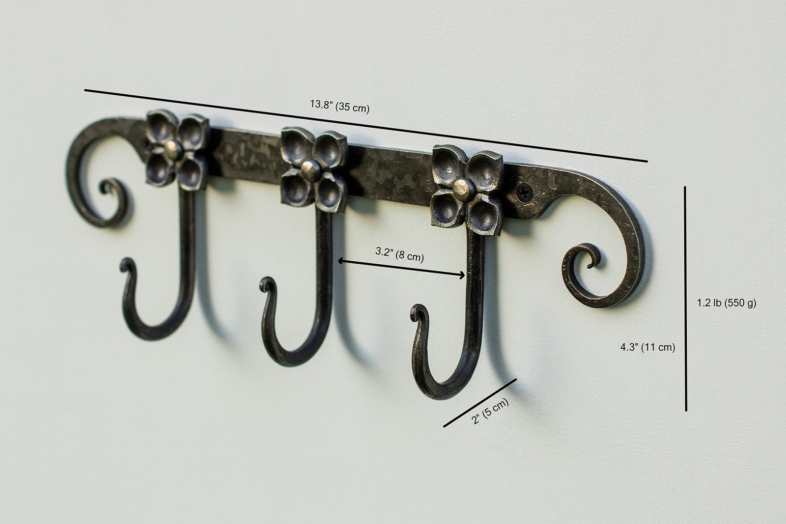 Gėlėta pakaba su trimis kabliukais - Image 6